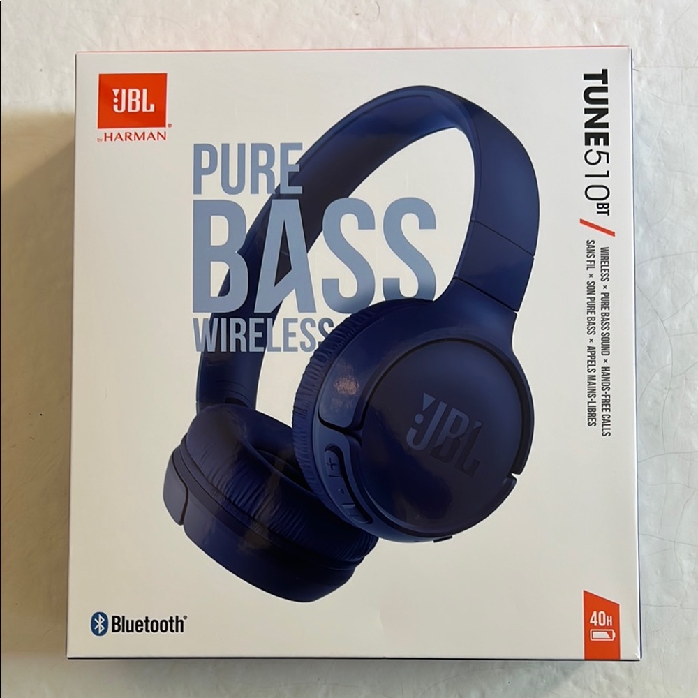 JBL Tune 510BT Bluetooth Headphones - Deep Blue